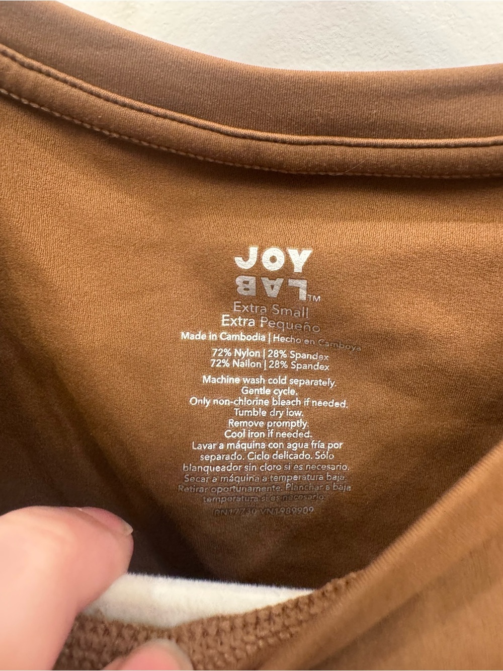 JoyLab Cropped Short Sleeve Tee Crossed Back New - Picture 4 of 5